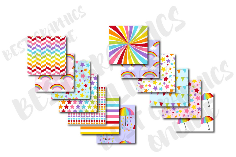 32-rainbow-digital-papers-colorful-rainbow-digital-paper