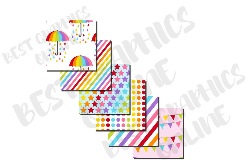 32-rainbow-digital-papers-colorful-rainbow-digital-paper