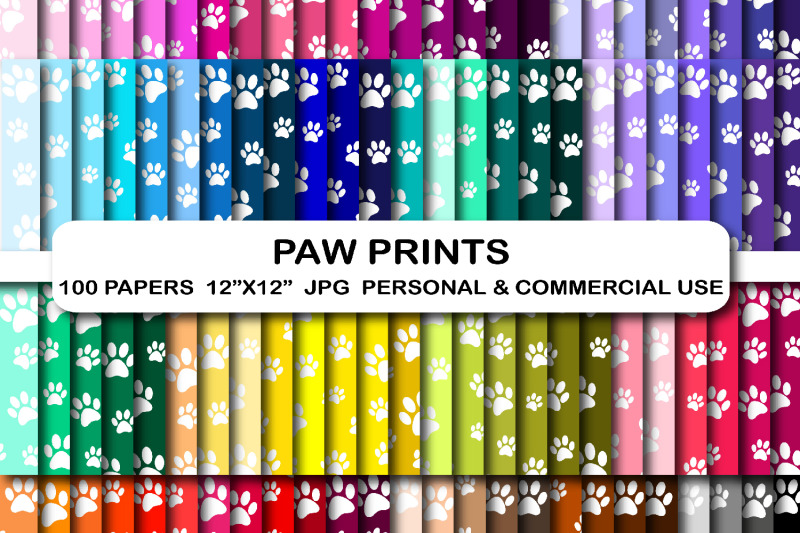 100-paw-print-digital-papers-printable-digital-paper-pack