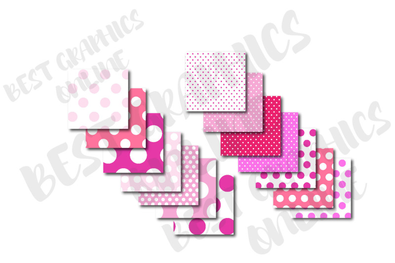 pink-polka-dot-digital-papers-polka-dot-background-pattern