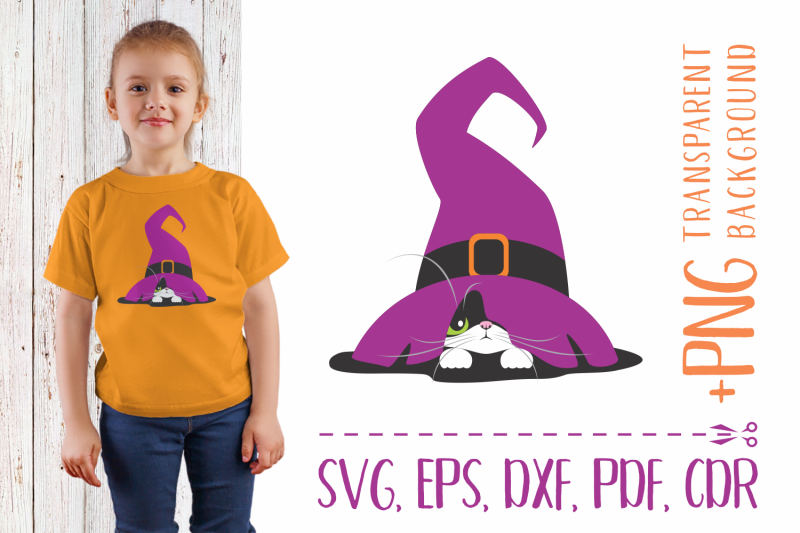 witch-039-s-hat-and-black-cat-svg
