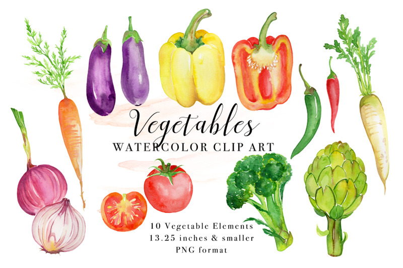 vegetables-watercolor-clip-art