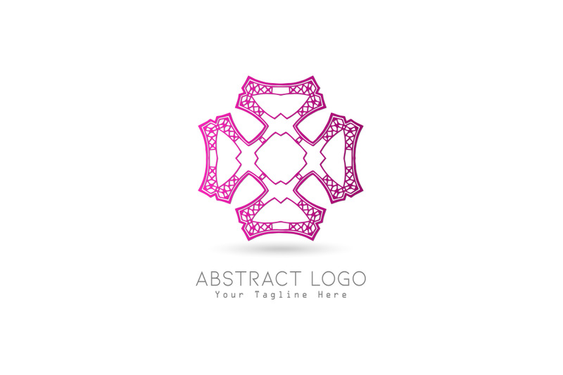 logo-abstract-gradation-purple-color-design