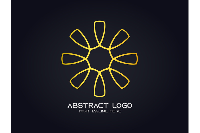 logo-abstract-gold-color-round-design
