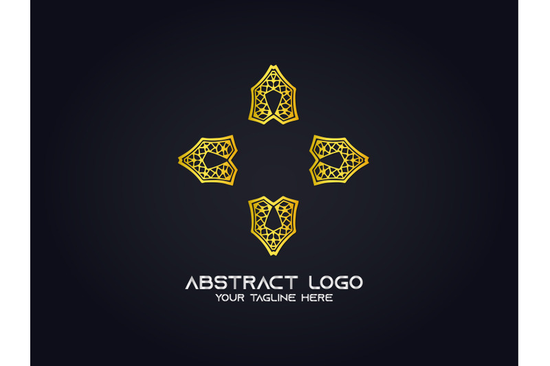 logo-abstract-gold-color-elegant-design