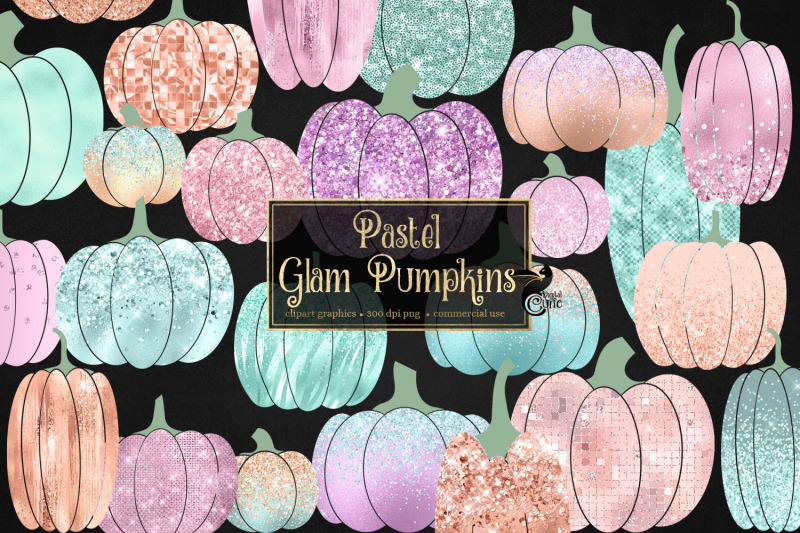 pastel-glam-pumpkins-clipart