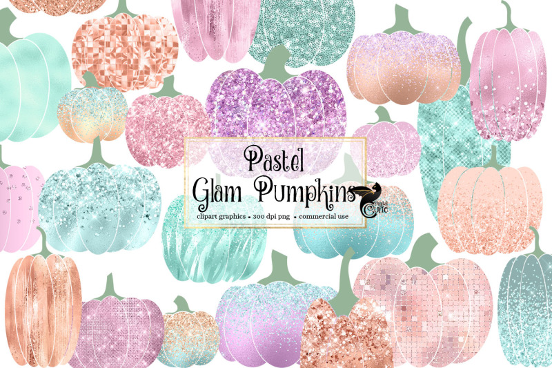 pastel-glam-pumpkins-clipart