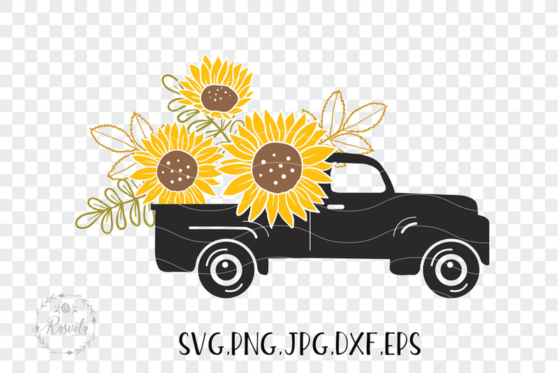 sunflower-in-a-vintage-truck