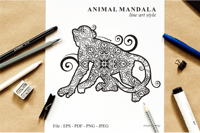 monkey-mandala-vector-line-art-style-01