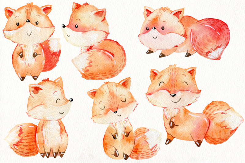 watercolor-foxes-kit