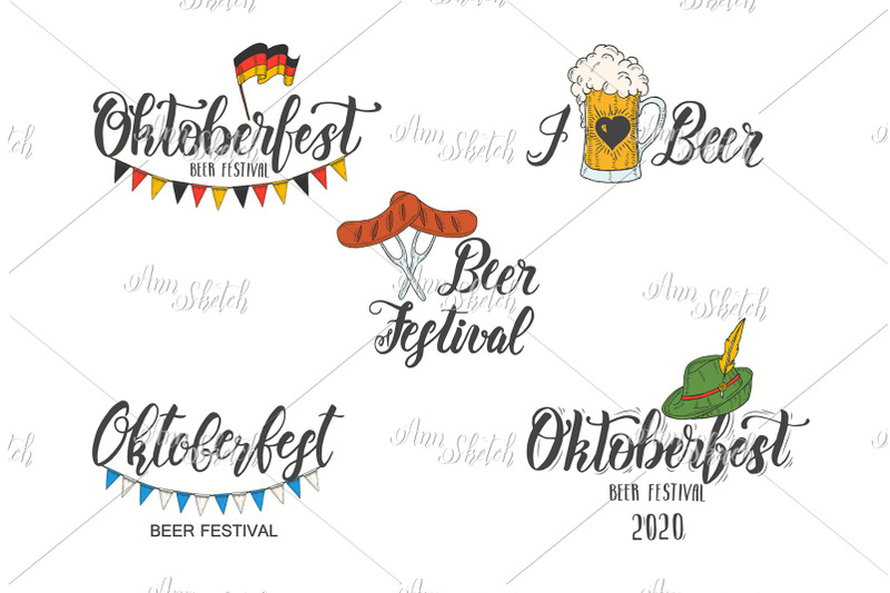 oktobefest-lettering-set
