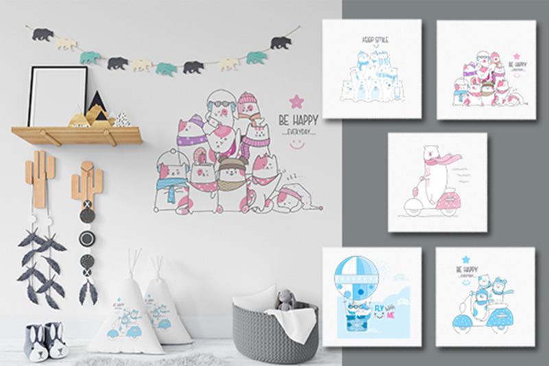 cute-set-collection-animal-illustrations