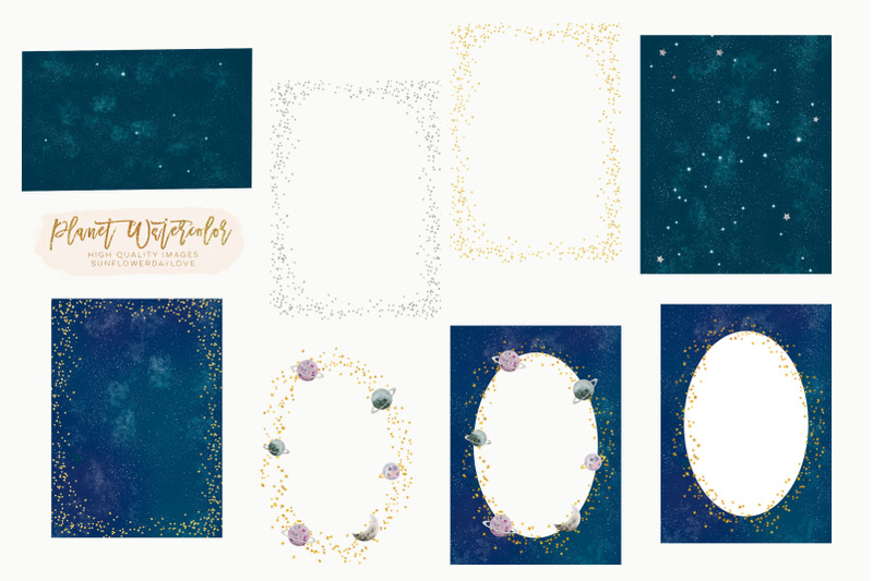 planets-watercolor-clipart-planet-clip-art-gold-foil-and-glitter