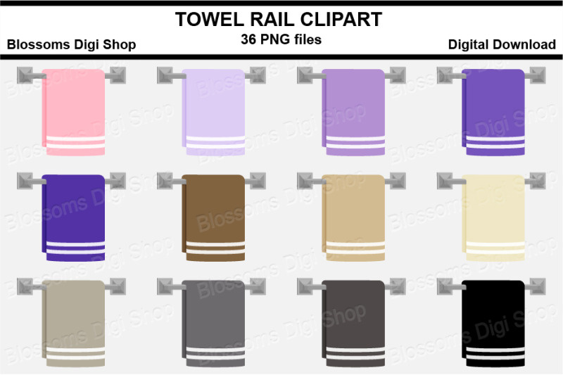 towel-rail-sticker-clipart-36-files-multi-colours