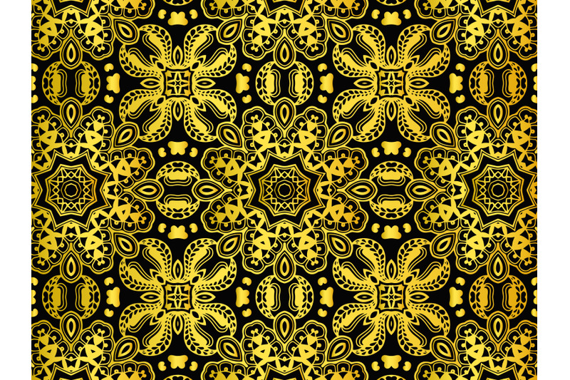 Pattern Abstract Gold Color Design By Vectorceratops | TheHungryJPEG