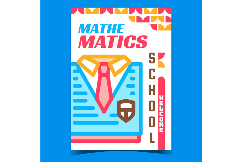 mathematics-school-welcome-advertise-banner-vector