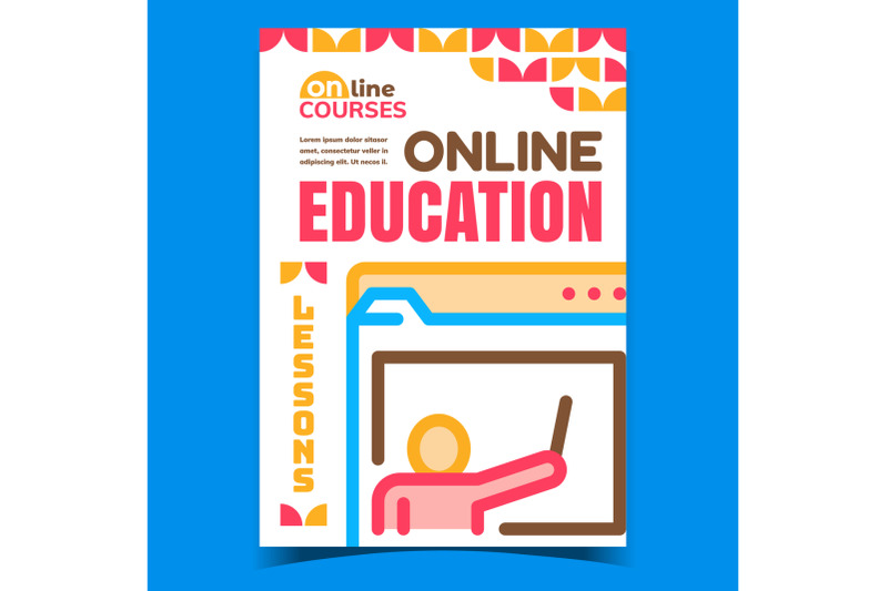 online-education-study-advertising-banner-vector