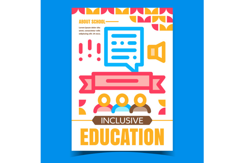 inclusive-education-advertising-banner-vector