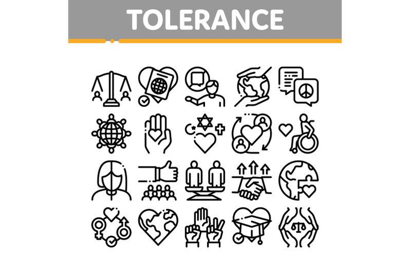 tolerance-and-equality-collection-icons-set-vector