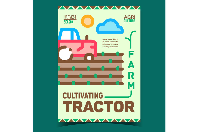 farm-cultivating-tractor-advertising-poster-vector