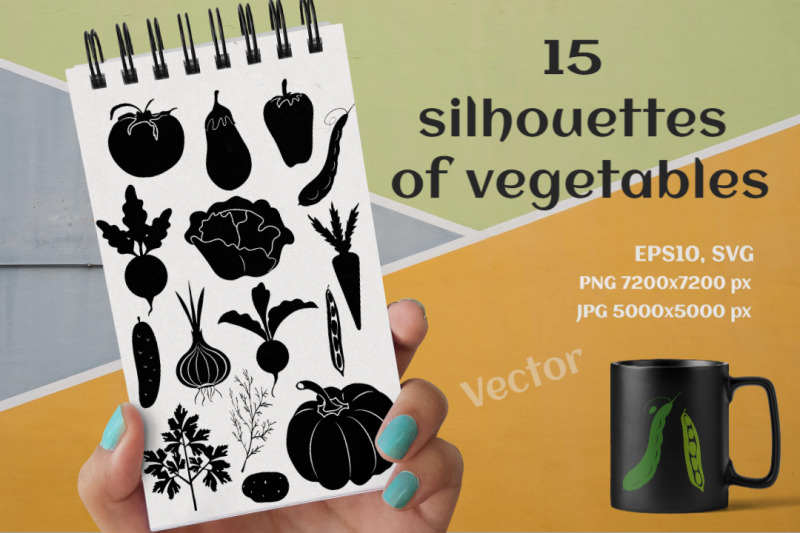 silhouette-of-vegetables