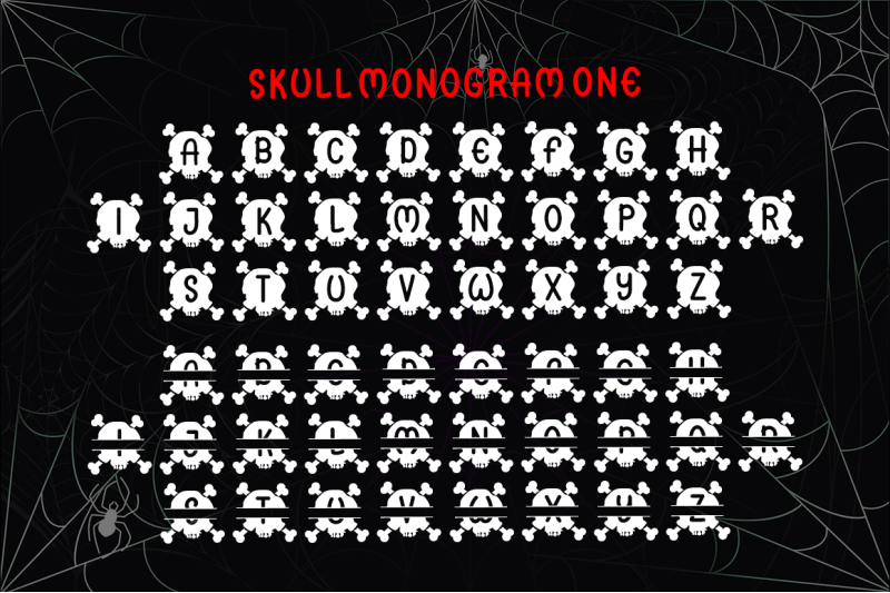 skull-monogram-font-trio-for-halloween