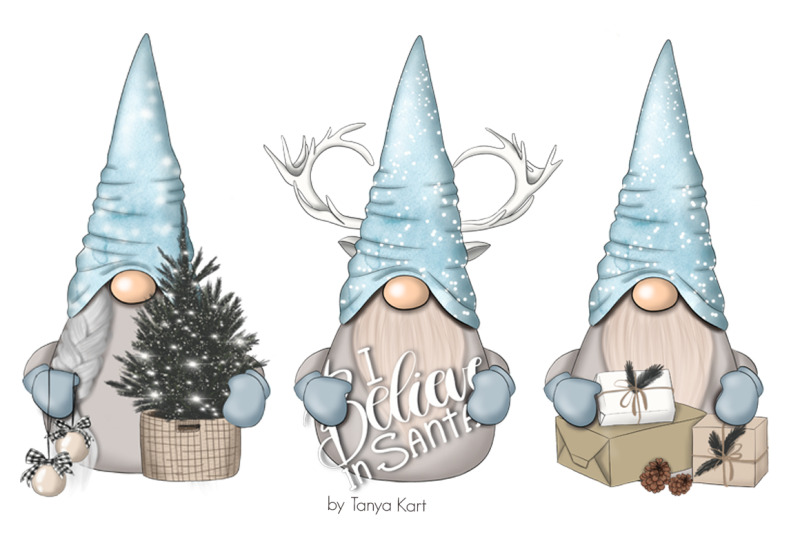 Winter Nordic Gnomes Planner Icons By Tanya Kart | TheHungryJPEG