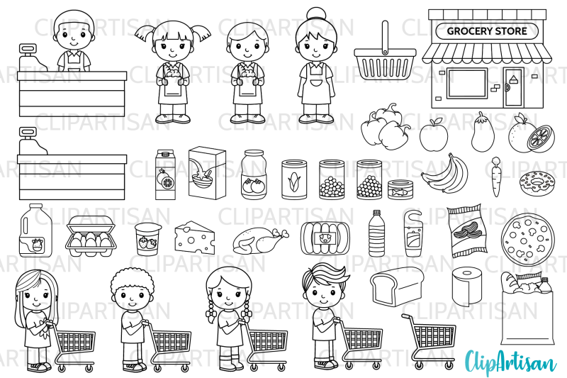 grocery-store-clip-art-groceries-shopping-svg