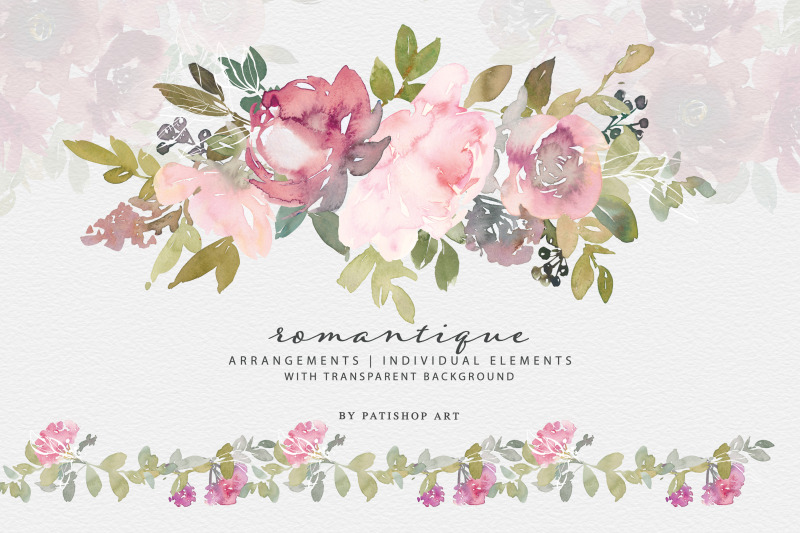 watercolor-blush-and-burgundy-floral-clipart-set
