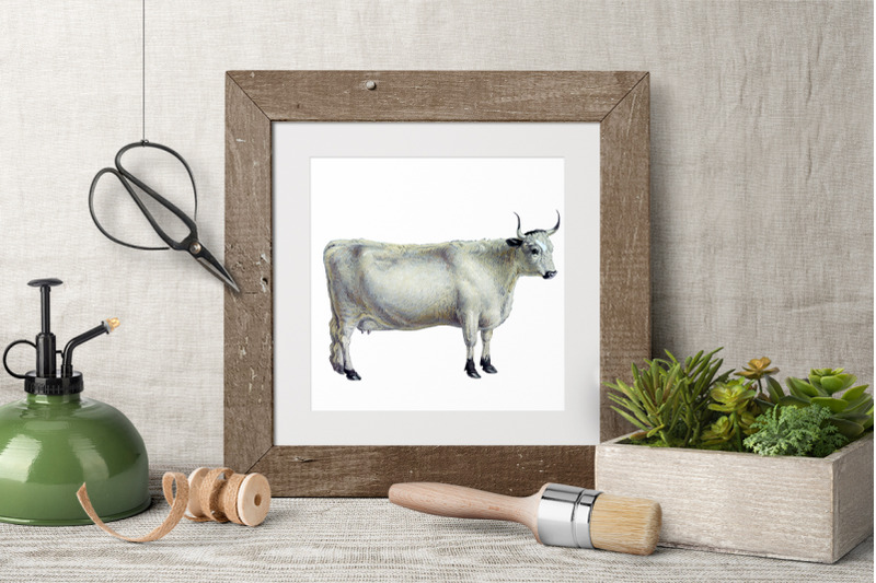 cow-clipart-white-forest