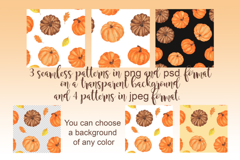 watercolor-pumpkin-set