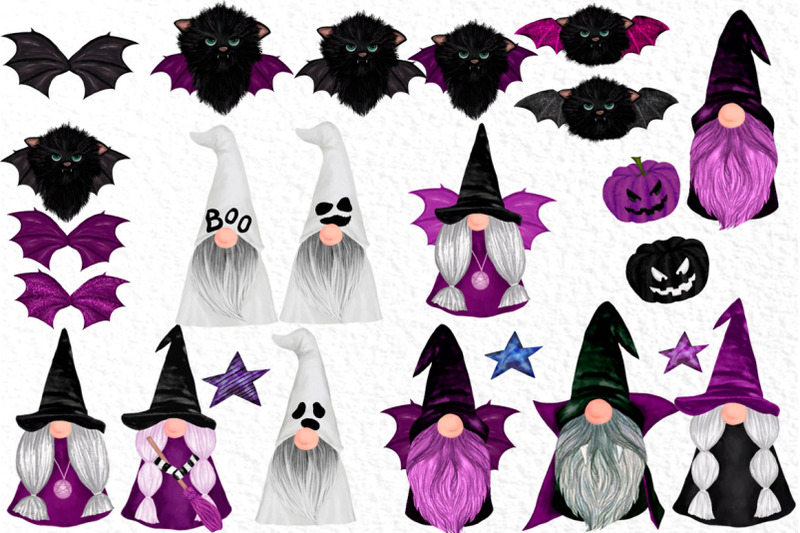 halloween-kids-clipart-halloween-gnomes-cute-gnomes-spooky