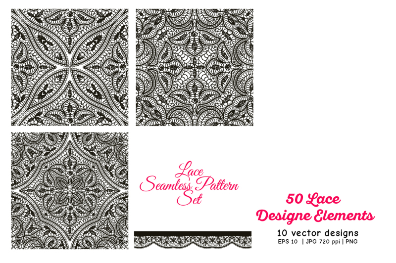 50-lace-design-elements-set