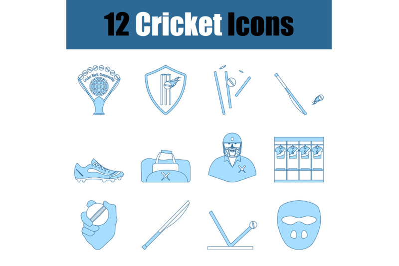 cricket-icon-set