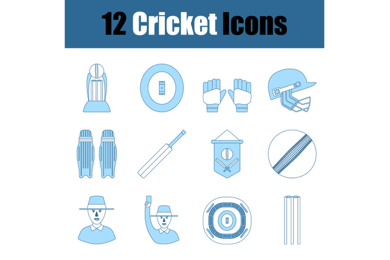 cricket-icon-set