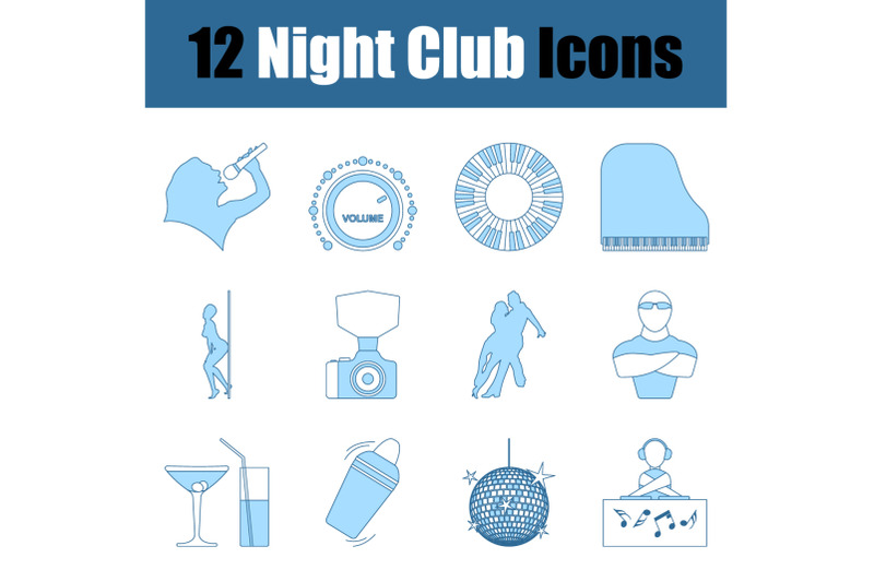 night-club-icon-set