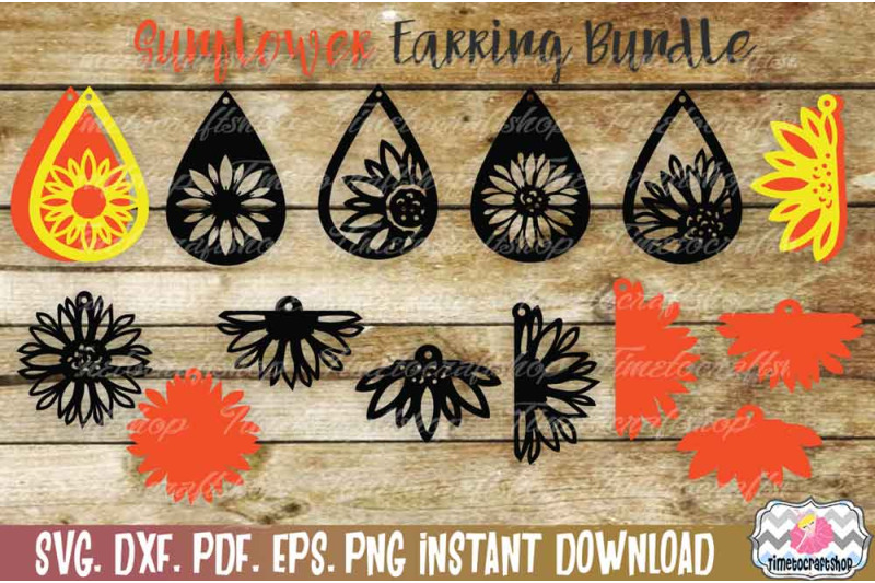sunflower-earring-template-bundle-faux-leather-wood-earring-template