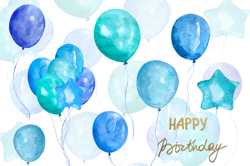 watercolor-blue-balloons-clip-art-set