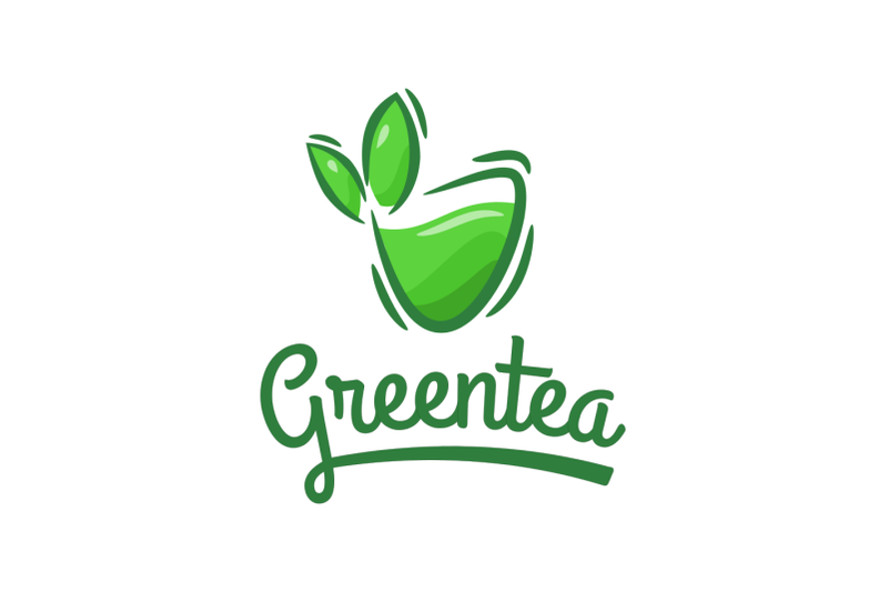 green-tea-with-cup-shape-logo-template