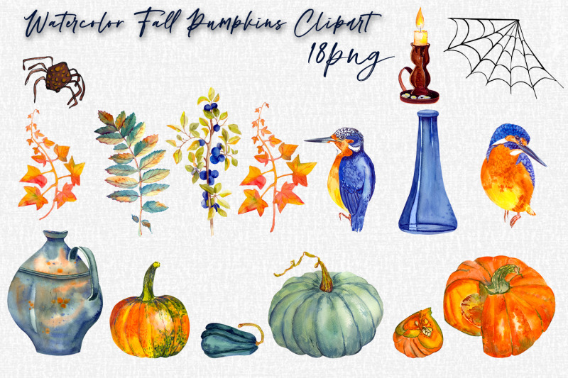 autumn-halloween-pumpkins-clipart-set