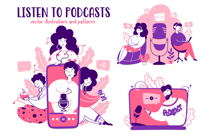 podcasts-cartoon-illustrations