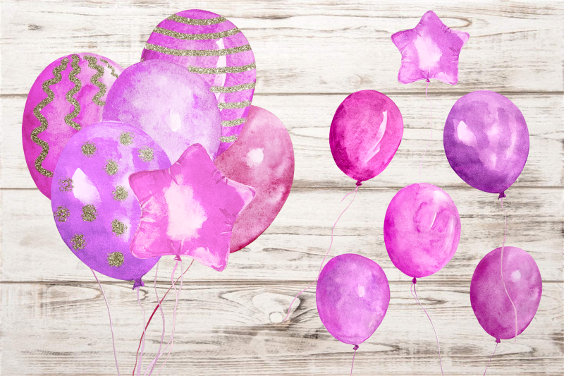 pink-balloons-and-numbers-watercolor-set
