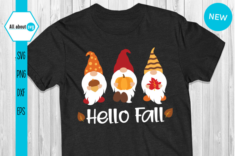 Hello Fall Gnomies Svg DXF File Include