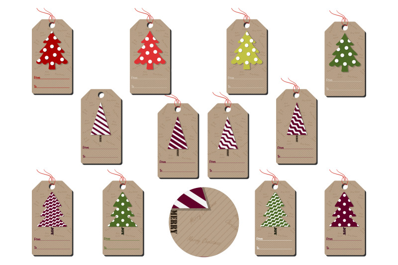 christmas-labels-with-fir-trees