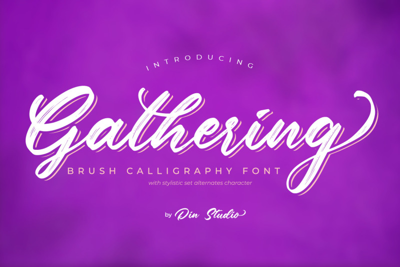gathering-brush-font