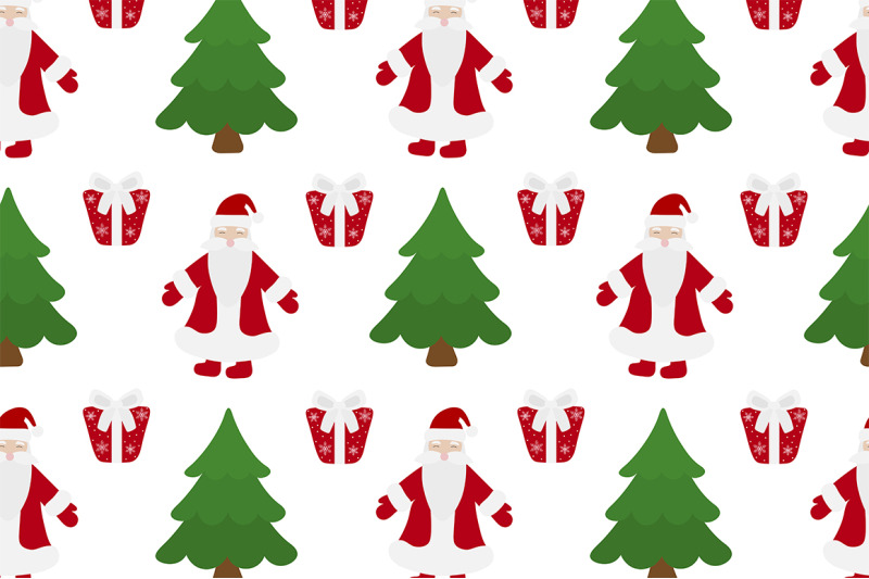 seamless-pattern-new-year-christmas-elements-vector