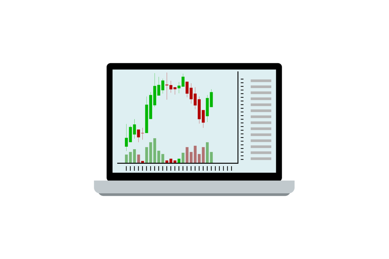 stock-chart-of-candle-stick-on-laptop