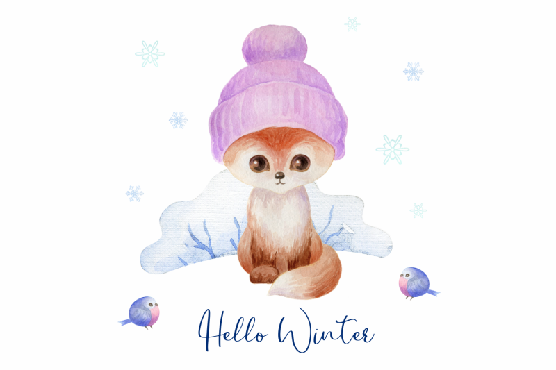 hello-winter-watercolor-design-with-baby-fox