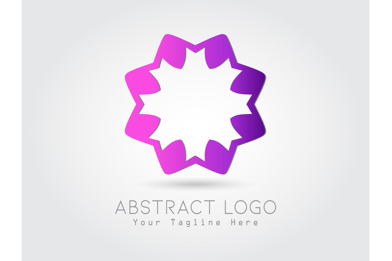 logo-abstract-flower-gradation-purple