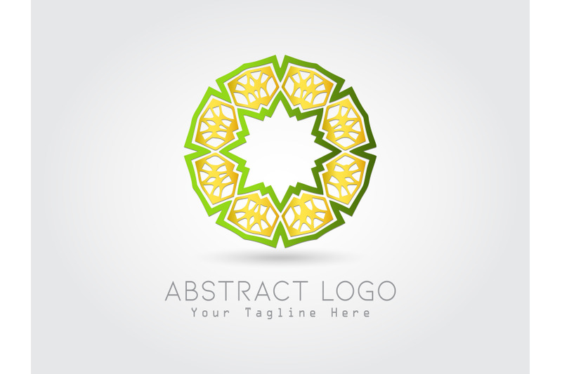 logo-abstract-combination-gold-green-color